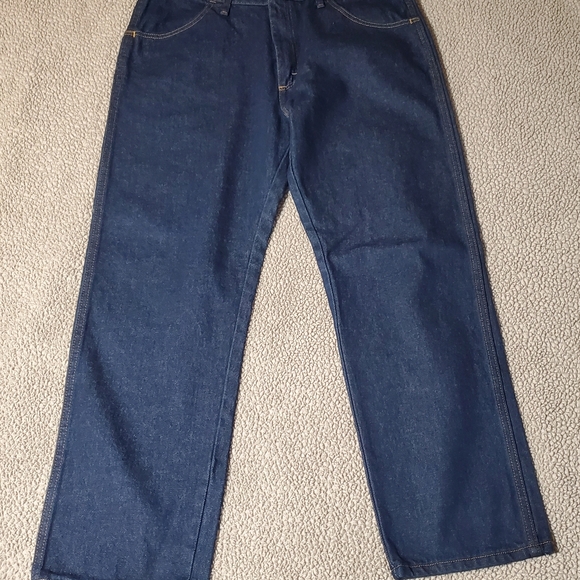 Wrangler Rustler Dark Blue Wash Denim Jeans Men Sz 36x29  NEW WITH TAGS - Picture 2 of 8